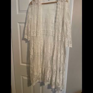 Lace kimono duster